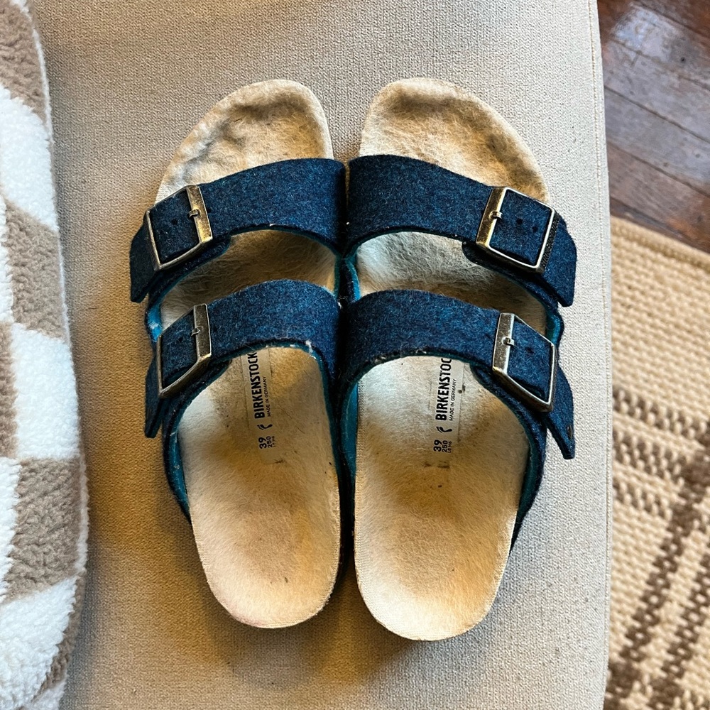 Blue Birkenstock Arizona Sandals